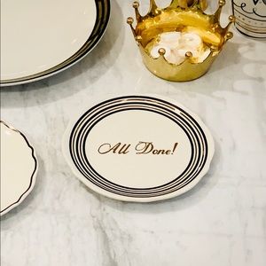 4 each West Elm Metallic gilded dessert pl…